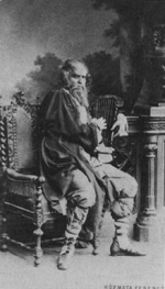 121.dry Lehel baritonista a Mignon c. Thomas-opera Lothario-szerepben (1873). Kozmata Ferenc felvtele, albumin, vizitkrtya. MSzI–SzM fottr A 2641.2/1.