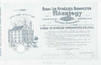 Budai Izr. Hitkzsg rszvnye, Budapest, 1907