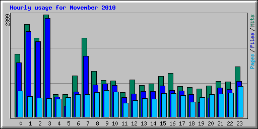 Hourly usage for November 2010